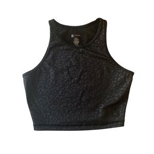 BuffBunny Crop Top Black Leopard Aurora Crop Size Small